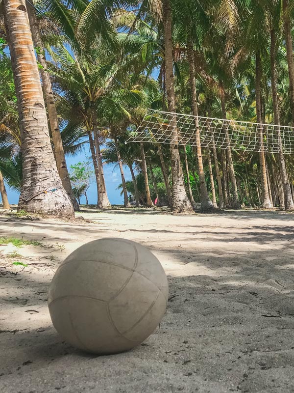 Picture of a beachvolleyball field in Siargao